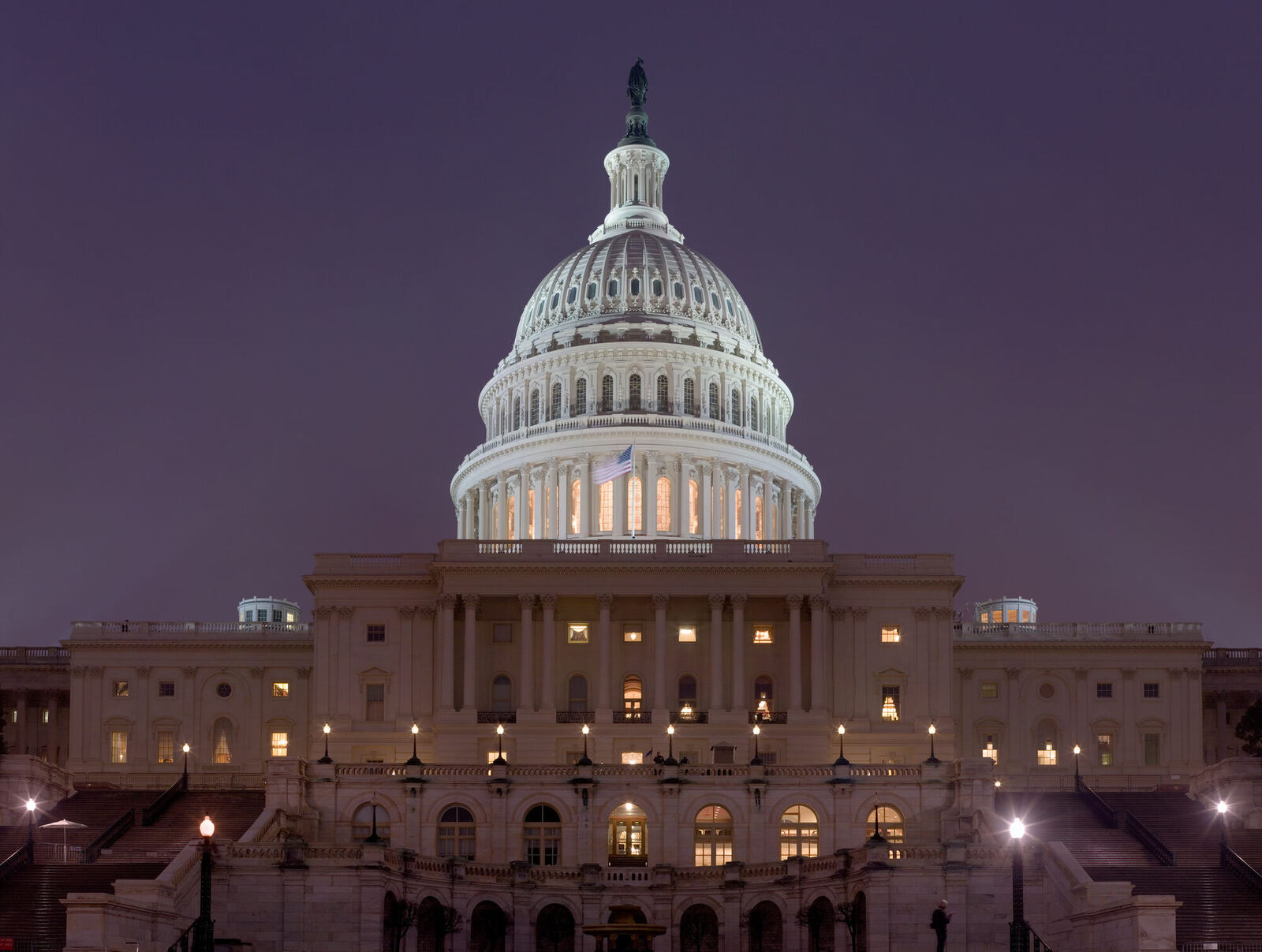 DC Capitol at night